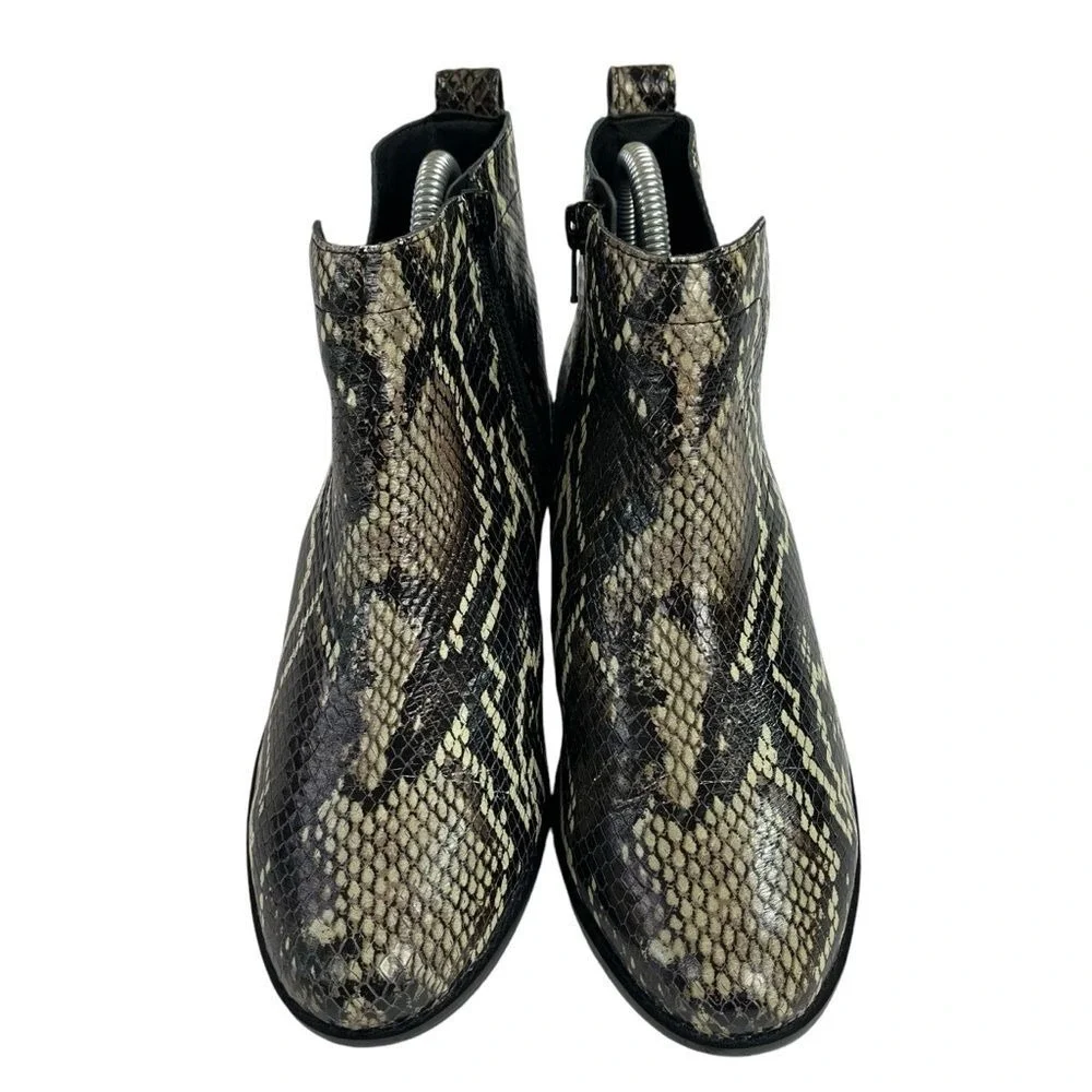 Vionic Clara Boa Snakeskin Ankle Boots Sz 7 Retro Y2K Minimallist Chic Y2K Boots